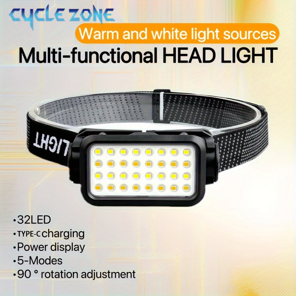 Outdoor Lighting At Lowe'S - Lampada frontale ricaricabile con 32 LED