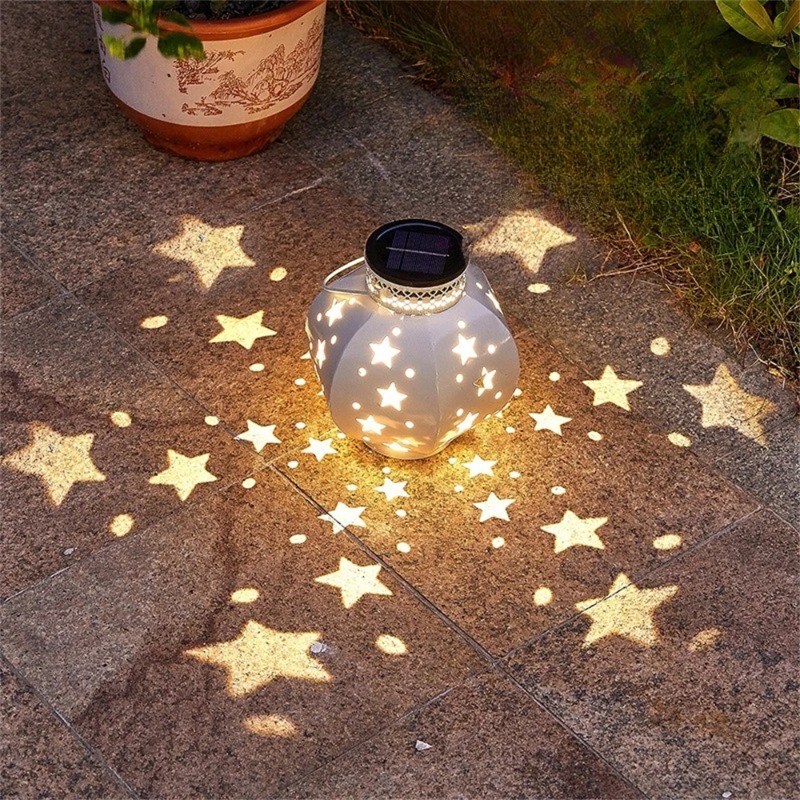 Solar Lantern Hanging - Lampada Proiettore Stellare da Giardino, Lanterne