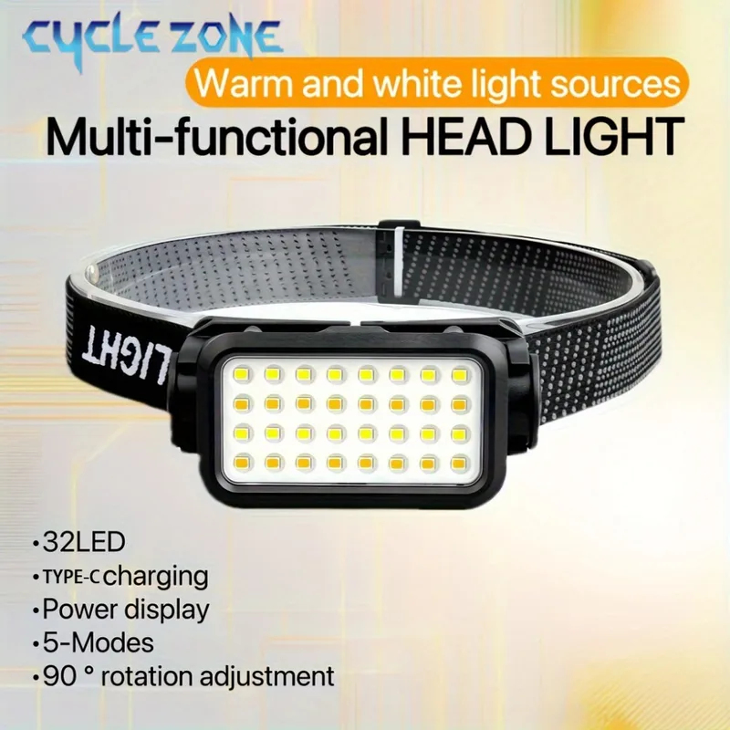 Outdoor Lighting At Lowe'S - Lampada Frontale Ricaricabile con 32 LED,