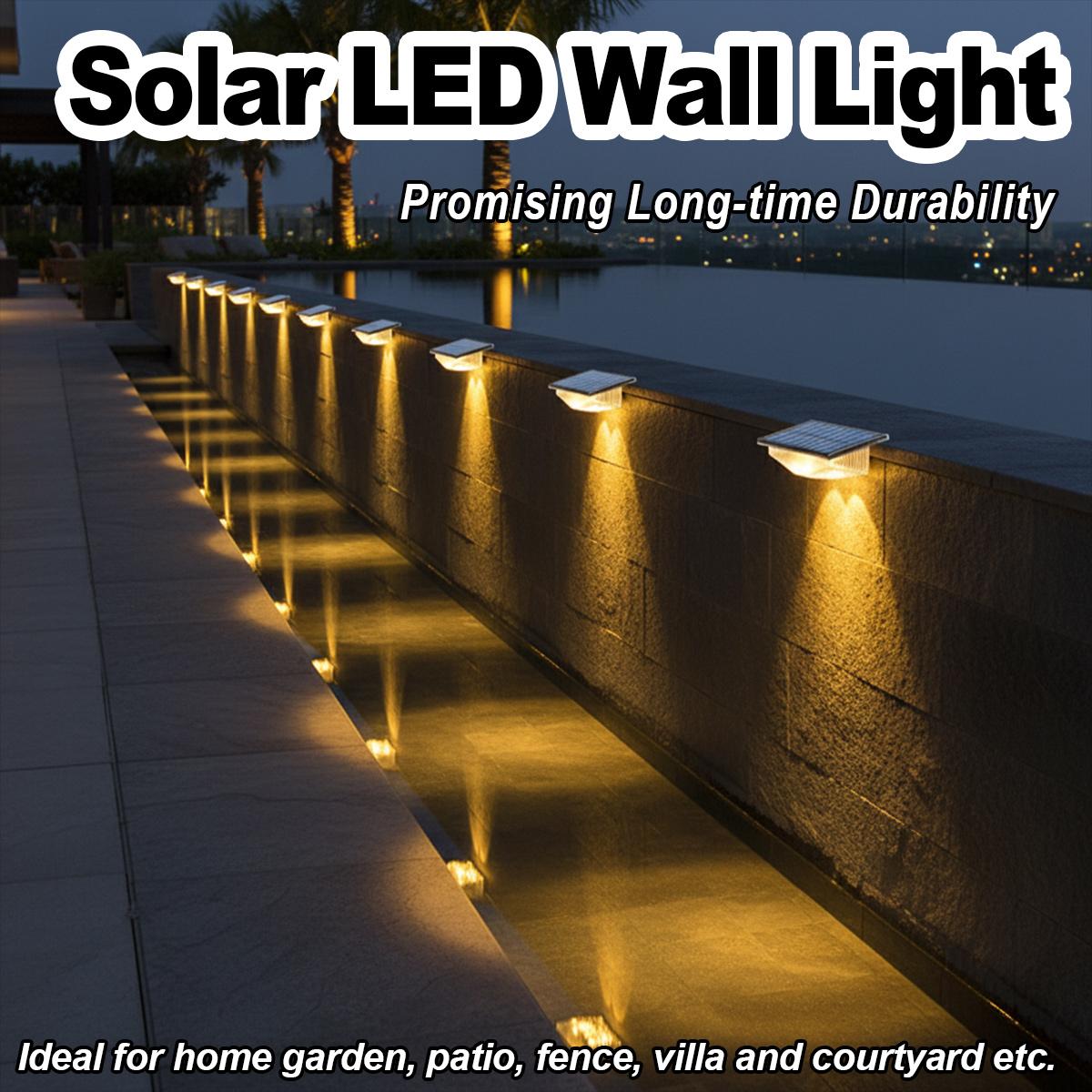 Outdoor Yard Lighting Fixtures - 4 Pezzi Luci Solari per Recinzione