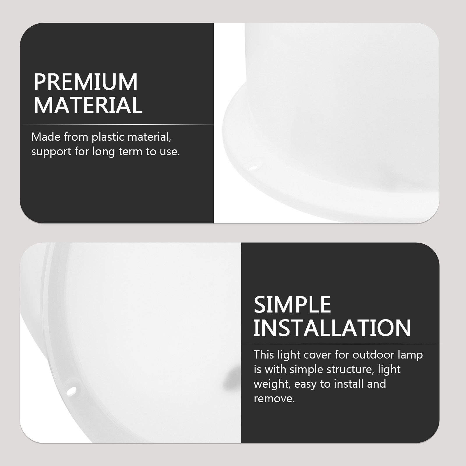 Outdoor Yard Lighting Fixtures - Paralume in Plastica a Forma di