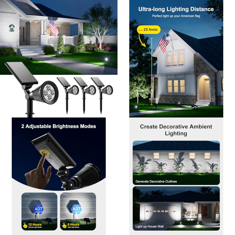 Wall Lighting Outdoor - Faretti Solari da Esterno Impermeabili per