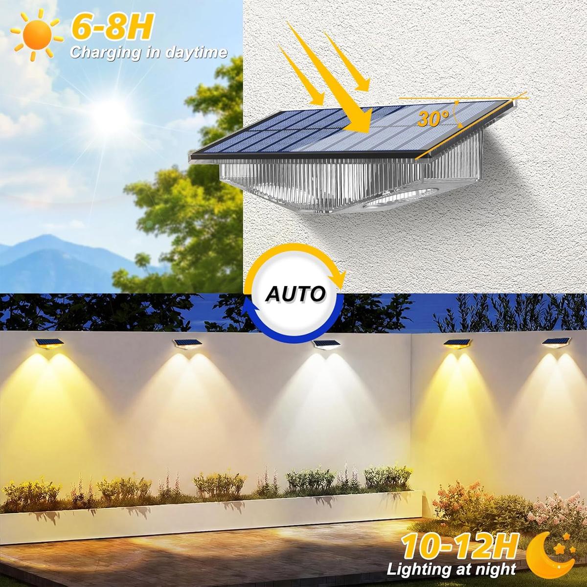 4 Pezzi Luci Solari a LED per  - Outdoor Yard Lighting Fixtures recensione e prezzo