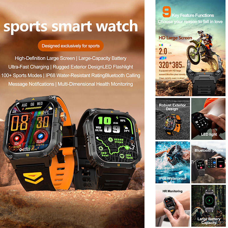 Smartwatch Militare per Sport  - Outdoor Lighting Ip Rating recensione e prezzo