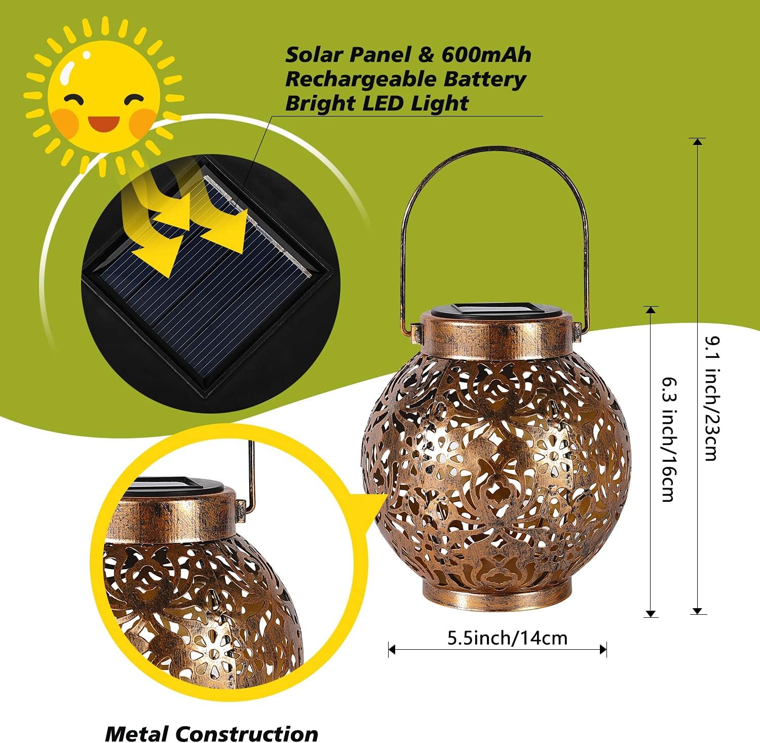 1-6 Lanterne Solari Marocchine - Solar Lantern Hanging recensione e prezzo