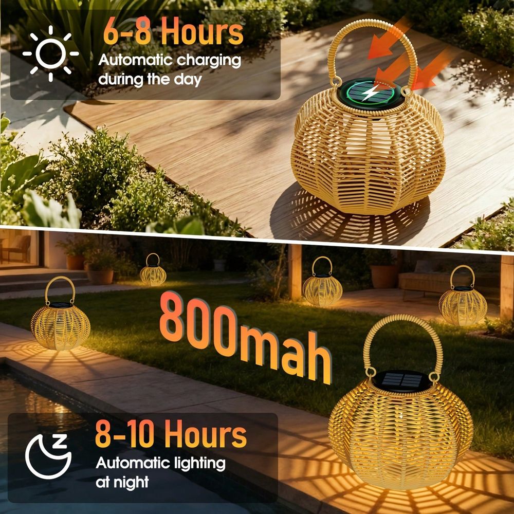 Lampada Solare in Rattan per A - Solar Lantern Hanging recensione e prezzo