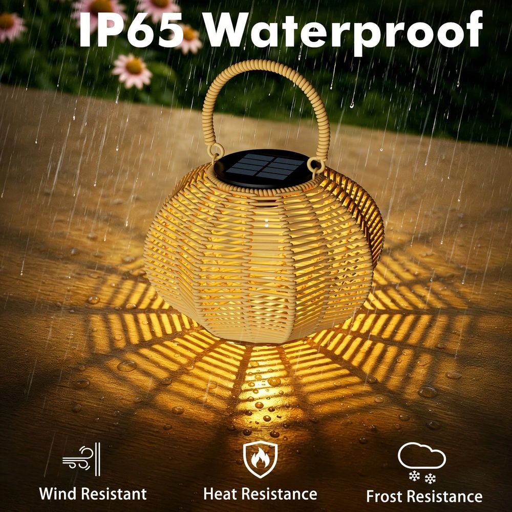 Lampada Solare in Rattan per A - Solar Lantern Hanging recensione e prezzo