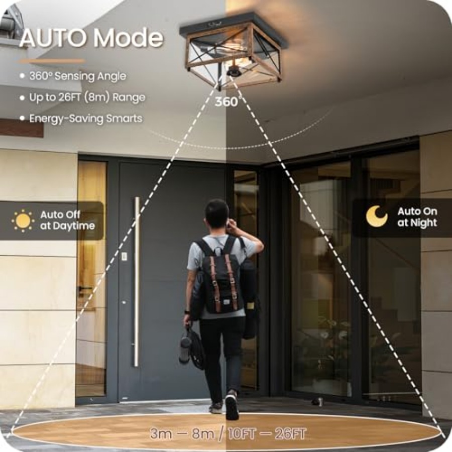 Plafoniera da Esterno con Sens - Outdoor Lighting With Motion Sensor recensione e prezzo