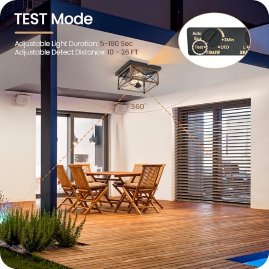 Plafoniera da Esterno con Sens - Outdoor Lighting With Motion Sensor recensione e prezzo