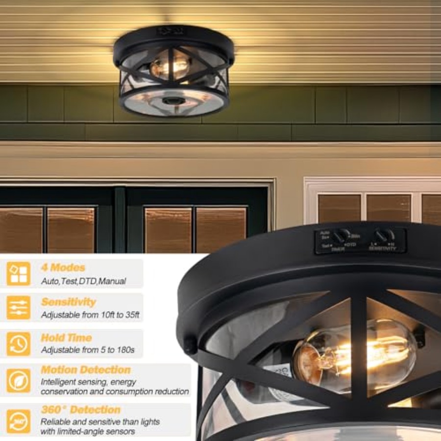Lampada da soffitto per estern - Outdoor Lighting With Motion Sensor recensione e prezzo